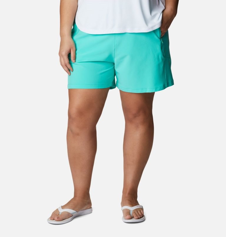 Women\'s Columbia PFG Tidal II Shorts Turquoise | Plus Size CA-YA5L8